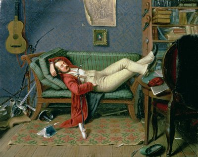 Gentleman Reclining on a Sofa by Theodore Franken or Frank